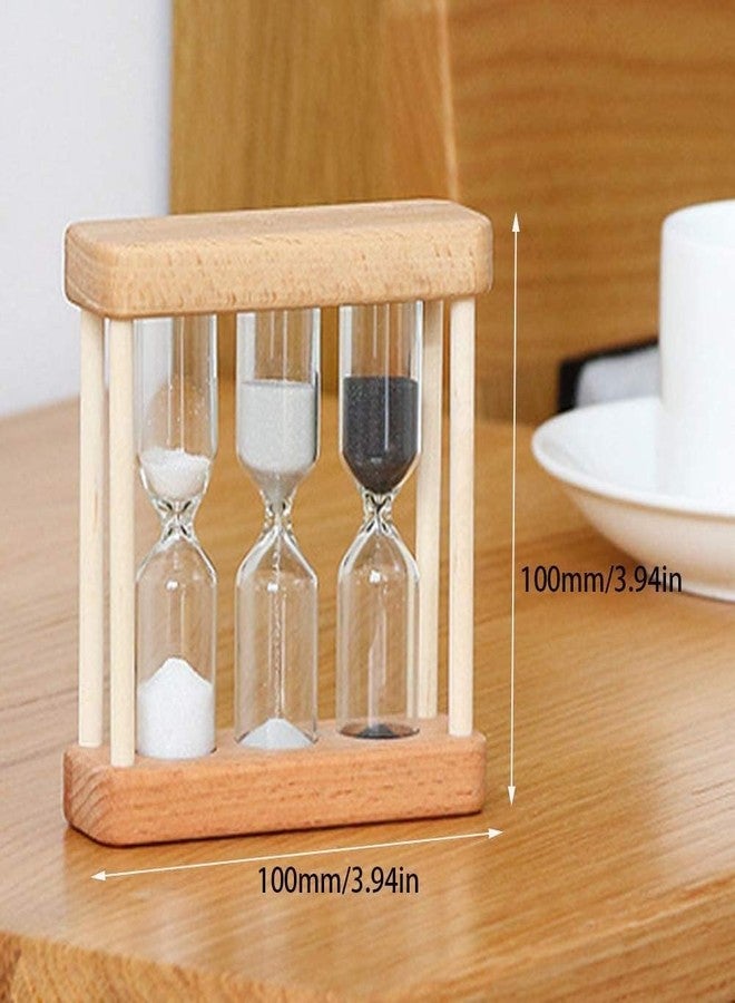 Bwexxt Brown Creative 1/3/5 Minute Wooden Sand Glass Hourglass Timer Clock Home Decor Kitchen Tools Gift for Simple Style for Home, Desk, Office Decorative - Image 2